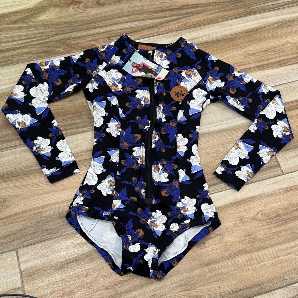 NWT Floral Long Sleeve Women's One Piece Suit
